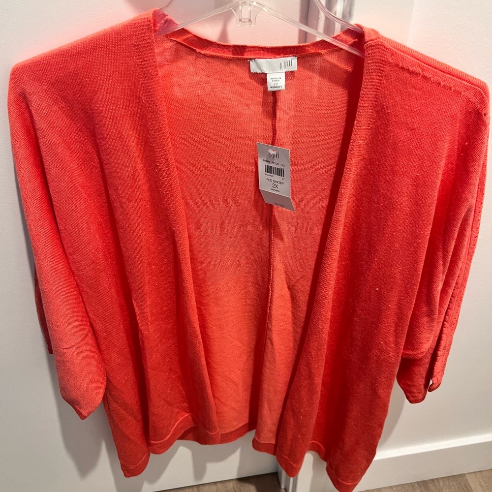 J. Jill Coral Cardigan Sweater with Relaxed Fit